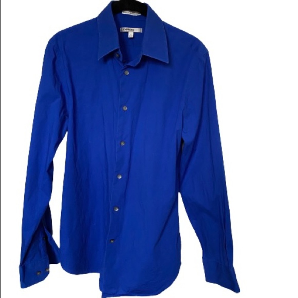 3/$15 Blue Express Button Down Dress Shirt